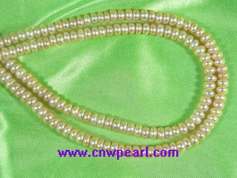 7-8mm natural pink color freshwater pearl strands